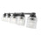 Z-Lite Jacqueline 5 Light Vanity, Matte Black/Clear Diamond