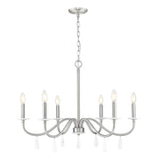 Z-Lite Toussant 6 Light 32" Chandelier, Brushed Nickel - 6103-32BN