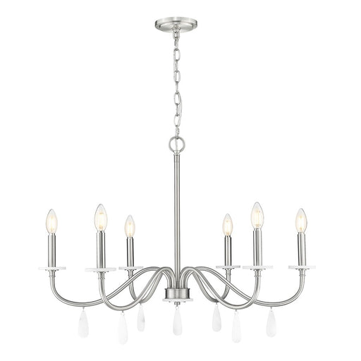 Z-Lite Toussant 6 Light 32" Chandelier, Brushed Nickel - 6103-32BN