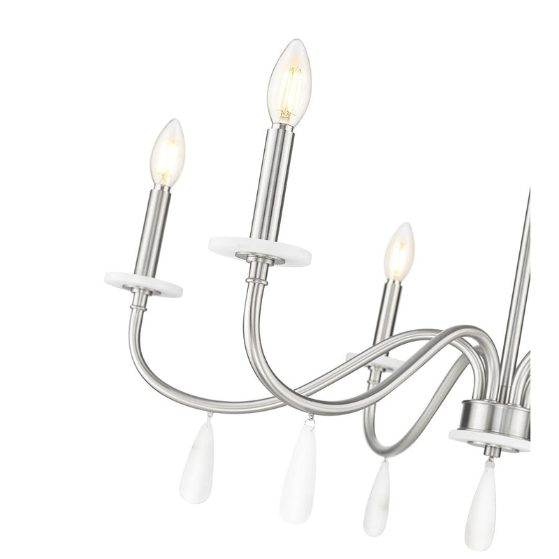 Z-Lite Toussant 6 Light 32" Chandelier, Brushed Nickel