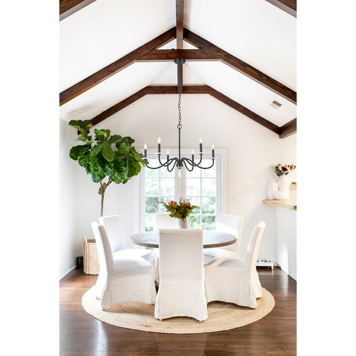 Z-Lite Toussant 6 Light 32" Chandelier, Matte Black