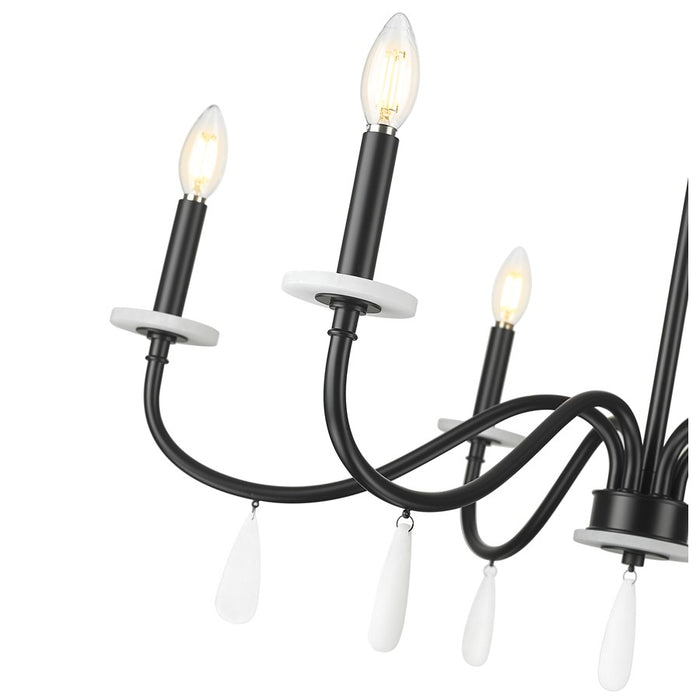 Z-Lite Toussant 6 Light 32" Chandelier, Matte Black