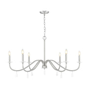 Z-Lite Toussant 6 Light 45" Chandelier, Brushed Nickel - 6103-45BN