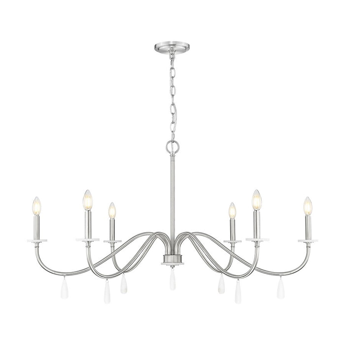 Z-Lite Toussant 6 Light 45" Chandelier, Brushed Nickel - 6103-45BN