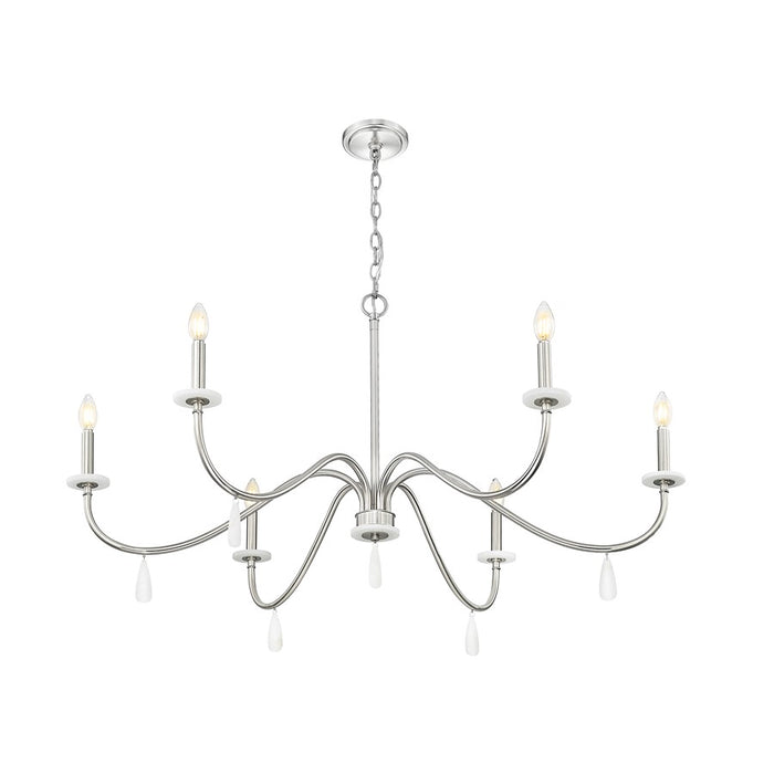 Z-Lite Toussant 6 Light 45" Chandelier, Brushed Nickel