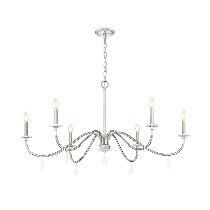 Z-Lite Toussant 6 Light 45" Chandelier, Brushed Nickel