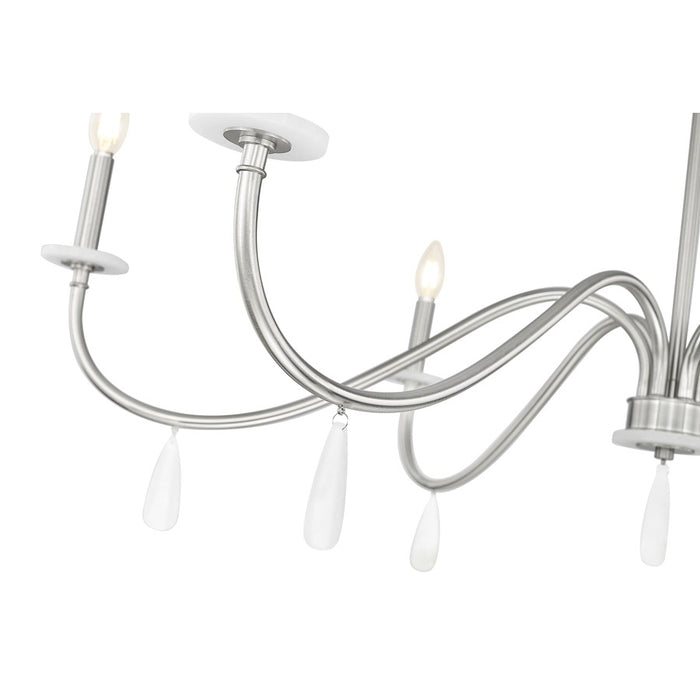 Z-Lite Toussant 6 Light 45" Chandelier, Brushed Nickel
