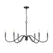 Z-Lite Toussant 6 Light 45" Chandelier, Matte Black - 6103-45MB
