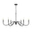 Z-Lite Toussant 6 Light 45" Chandelier, Matte Black - 6103-45MB