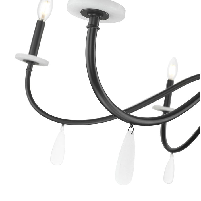 Z-Lite Toussant 6 Light 45" Chandelier, Matte Black