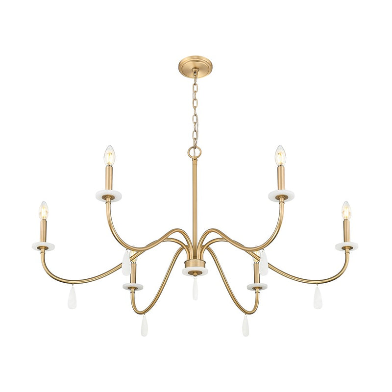 Z-Lite Toussant 6 Light 45" Chandelier, Mordern Gold