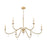 Z-Lite Toussant 6 Light 45" Chandelier, Mordern Gold