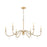 Z-Lite Toussant 6 Light 45" Chandelier, Mordern Gold