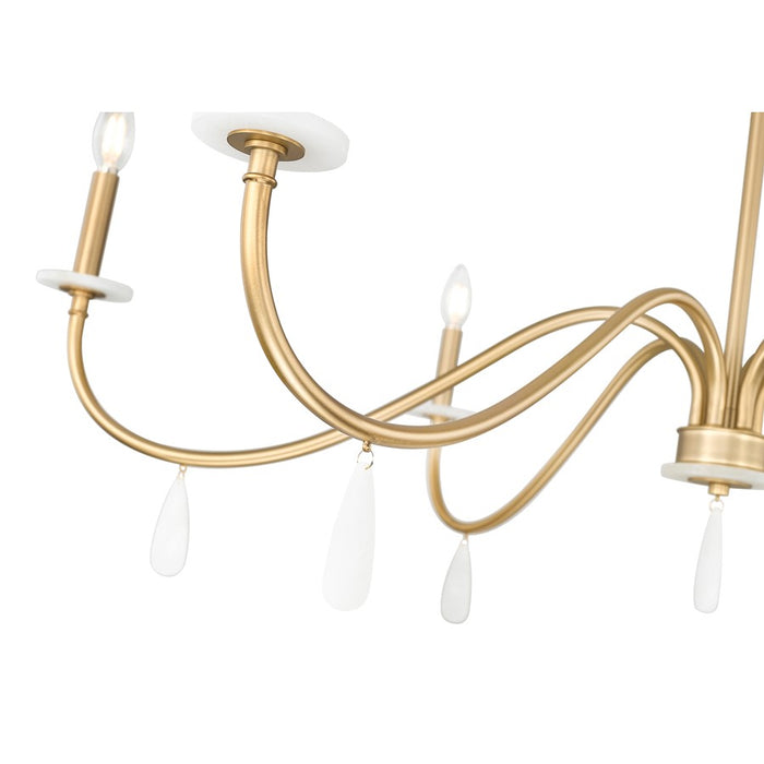 Z-Lite Toussant 6 Light 45" Chandelier, Mordern Gold