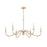 Z-Lite Toussant 6 Light 45" Chandelier, Mordern Gold