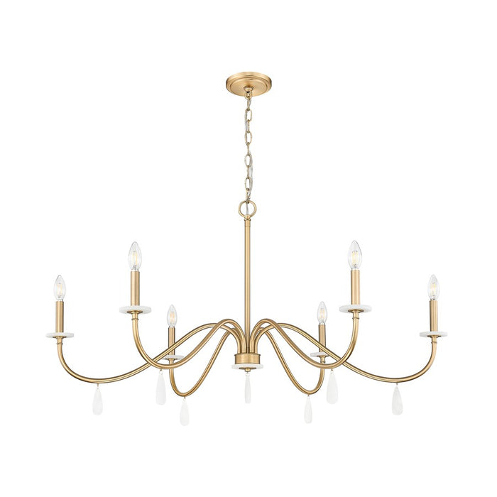 Z-Lite Toussant 6 Light 45" Chandelier, Mordern Gold