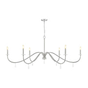 Z-Lite Toussant 6 Light 63" Chandelier, Brushed Nickel - 6103-63BN