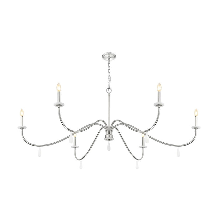 Z-Lite Toussant 6 Light 63" Chandelier, Brushed Nickel