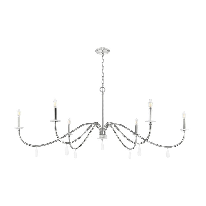 Z-Lite Toussant 6 Light 63" Chandelier, Brushed Nickel