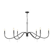 Z-Lite Toussant 6 Light 63" Chandelier, Matte Black - 6103-63MB