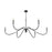Z-Lite Toussant 6 Light 63" Chandelier, Matte Black