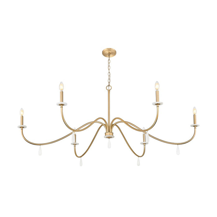 Z-Lite Toussant 6 Light 63" Chandelier, Mordern Gold