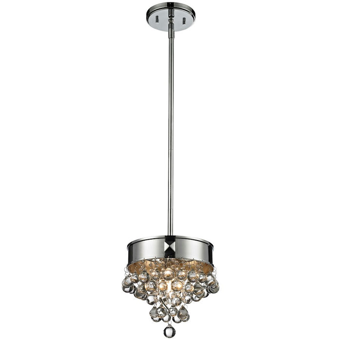 Z-Lite Iluva 1 Light Mini Pendant, Chrome, Chrome - 612MP-CH