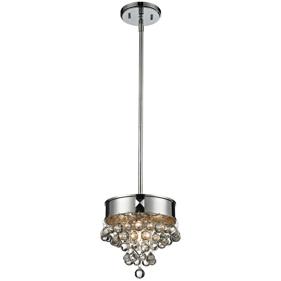 Z-Lite Iluva 1 Light Mini Pendant, Chrome, Chrome - 612MP-CH