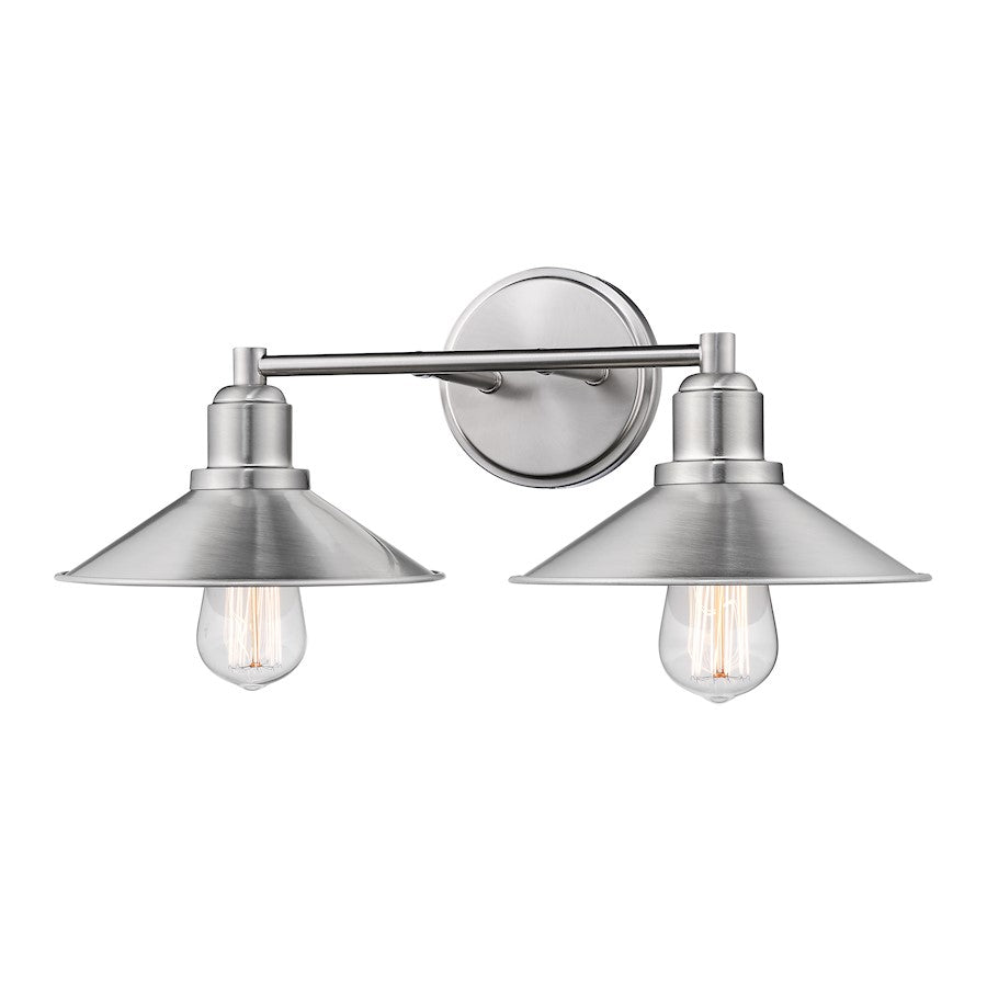 Z-Lite Casa 2 Light Vanity, Brushed Nickel - 613-2V-BN
