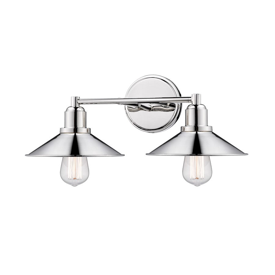 Z-Lite Casa 2 Light Vanity, Polished Nickel - 613-2V-PN