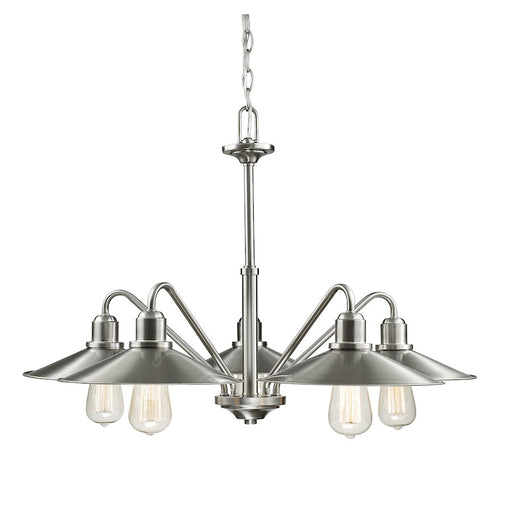 Z-Lite Casa 5 Light Chandelier, Brushed Nickel, Brushed Nickel - 613-5-BN