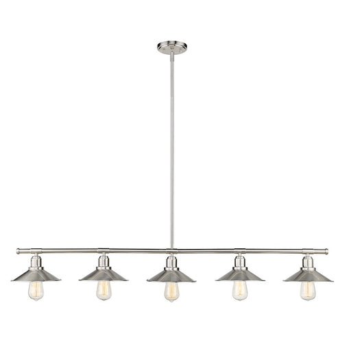 Z-Lite Casa 5 Light 9" Island/Billiard, Nickel, Nickel - 613-5L-BN