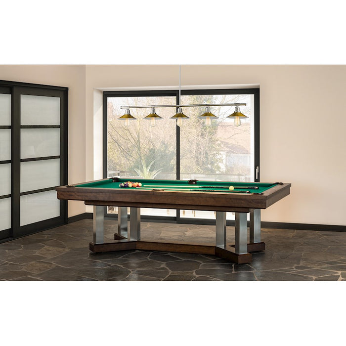 Z-Lite Casa 5 Light 9" Island/Billiard, Nickel/Factory Brass