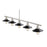 Z-Lite Casa 5 Light 9" Island/Billiard, Brushed Nickel/Black