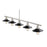 Z-Lite Casa 5 Light 9" Island/Billiard, Brushed Nickel/Black