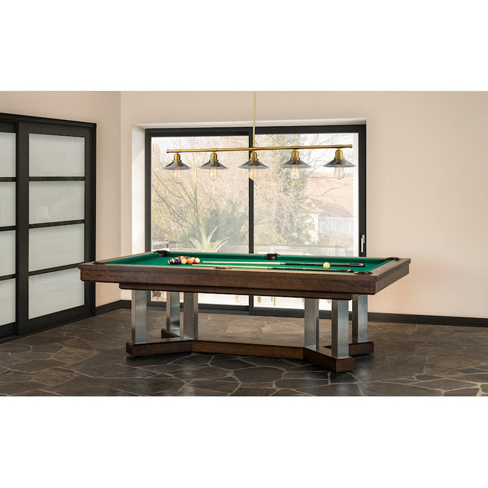 Z-Lite Casa 5 Light 9" Island/Billiard, Factory Brass/Nickel