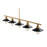 Z-Lite Casa 5 Light 9" Island/Billiard, Factory Brass/Black