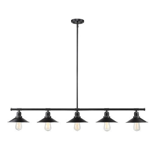 Z-Lite Casa 5 Light 9" Island/Billiard, Matte Black, Matte Black - 613-5L-MB