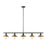 Z-Lite Casa 5 Light 9" Island/Billiard, Black, Factory Brass - 613-5L-MB-FB