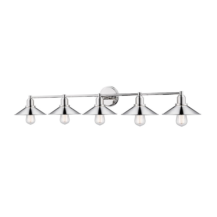 Z-Lite Casa 5 Light Vanity, Polished Nickel - 613-5V-PN