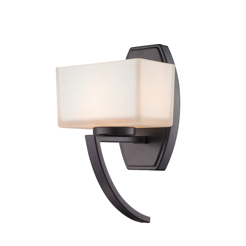 Z-Lite Cardine 1 Light Wall Sconce, Bronze, Matte Opal - 614-1SBRZ