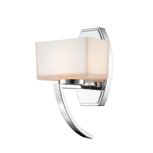 Z-Lite Cardine 1 Light Wall Sconce, Chrome, Matte Opal - 614-1SCH