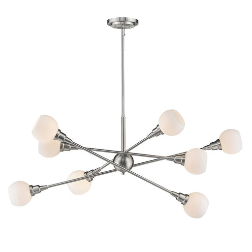 Z-Lite Tian 8 Light Pendant in Brushed Nickel - 616-45BN