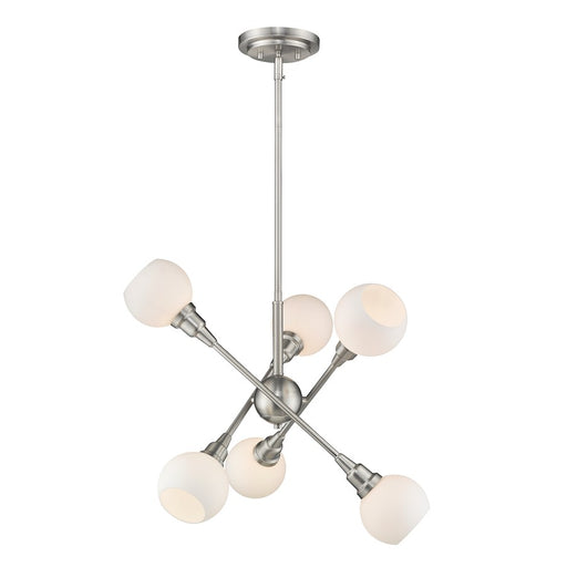 Z-Lite Tian 6 Light Pendant in Brushed Nickel - 616-6C-BN