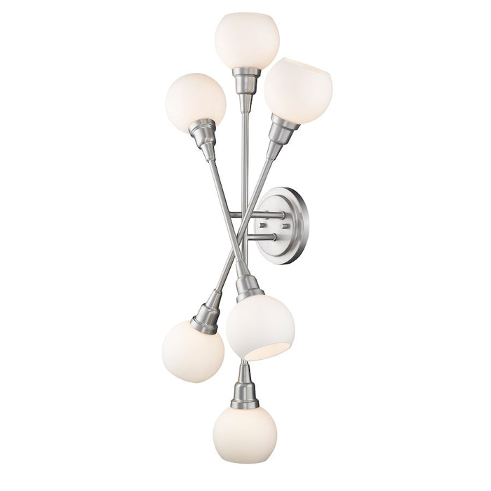 Z-Lite Tian 6 Light Wall Sconce in Brushed Nickel - 616-6S-BN-LED