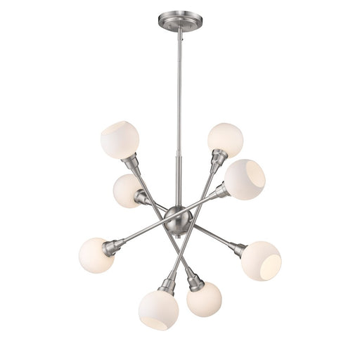 Z-Lite Tian 8 Light Pendant in Brushed Nickel - 616-8C-BN