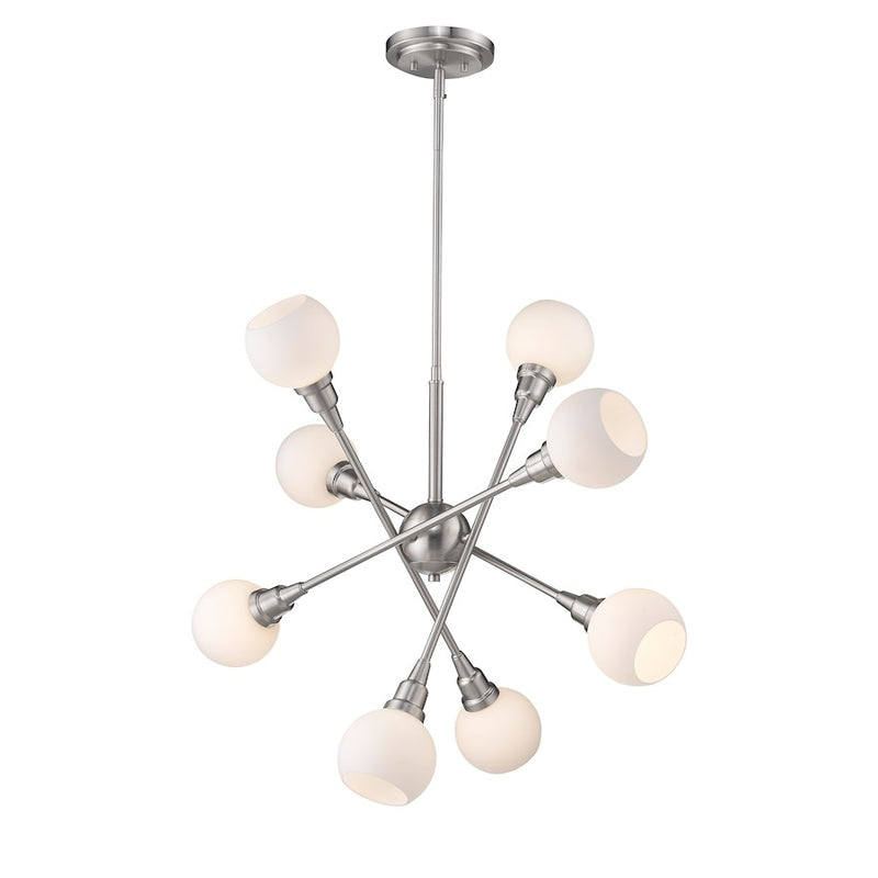 Z-Lite Tian 8 Light Pendant in Brushed Nickel - 616-8C-BN-LED