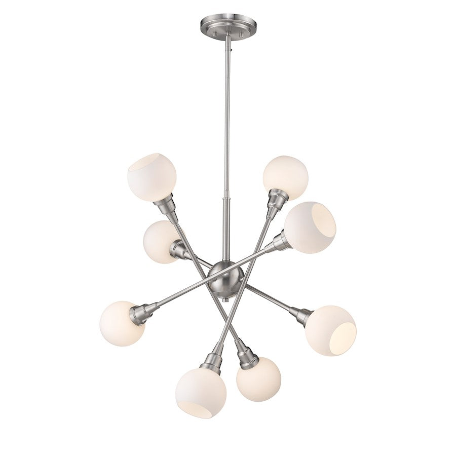Z-Lite Tian 8 Light Pendant in Brushed Nickel - 616-8C-BN-LED