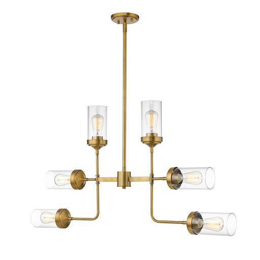 Z-Lite Calliope 6 Light Pendant, Foundry Brass - 617-6FB