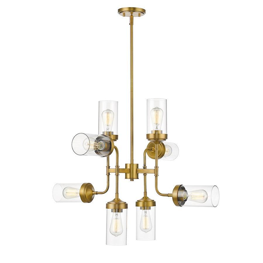 Z-Lite Calliope 8 Light Pendant, Brass - 617-8FB